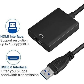 Adapter USB na HDMI, adapter USB 3.0/2.0 na HDMI 1080P Full HD (męski na żeński) [22200000256]